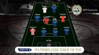 The PFA Team of the Year. Blue is the Colour.